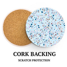 Cork backing coasters protect furniture